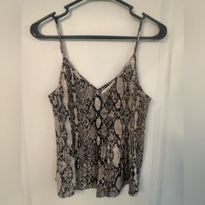 Express Snake Pattern pleated Cami Top